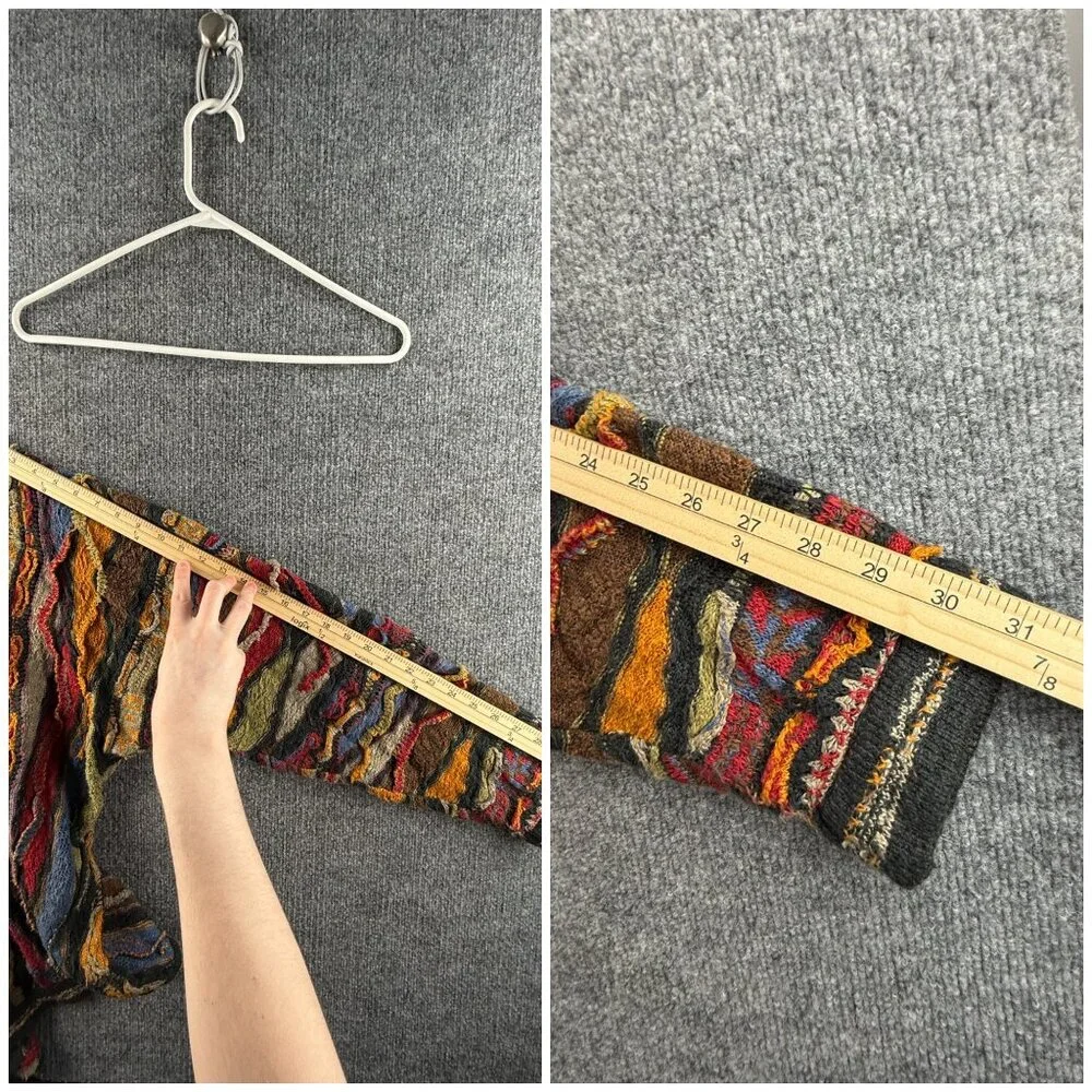 Coogi Classic Linen Blend Australia Sweater XL Pullover Colorful Authentic - Picture 16 of 16